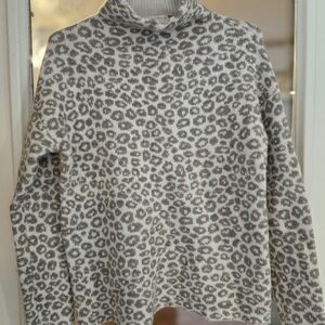 Christian Siriano Animal Leopard Print Women's Sweater Merino Wool XS